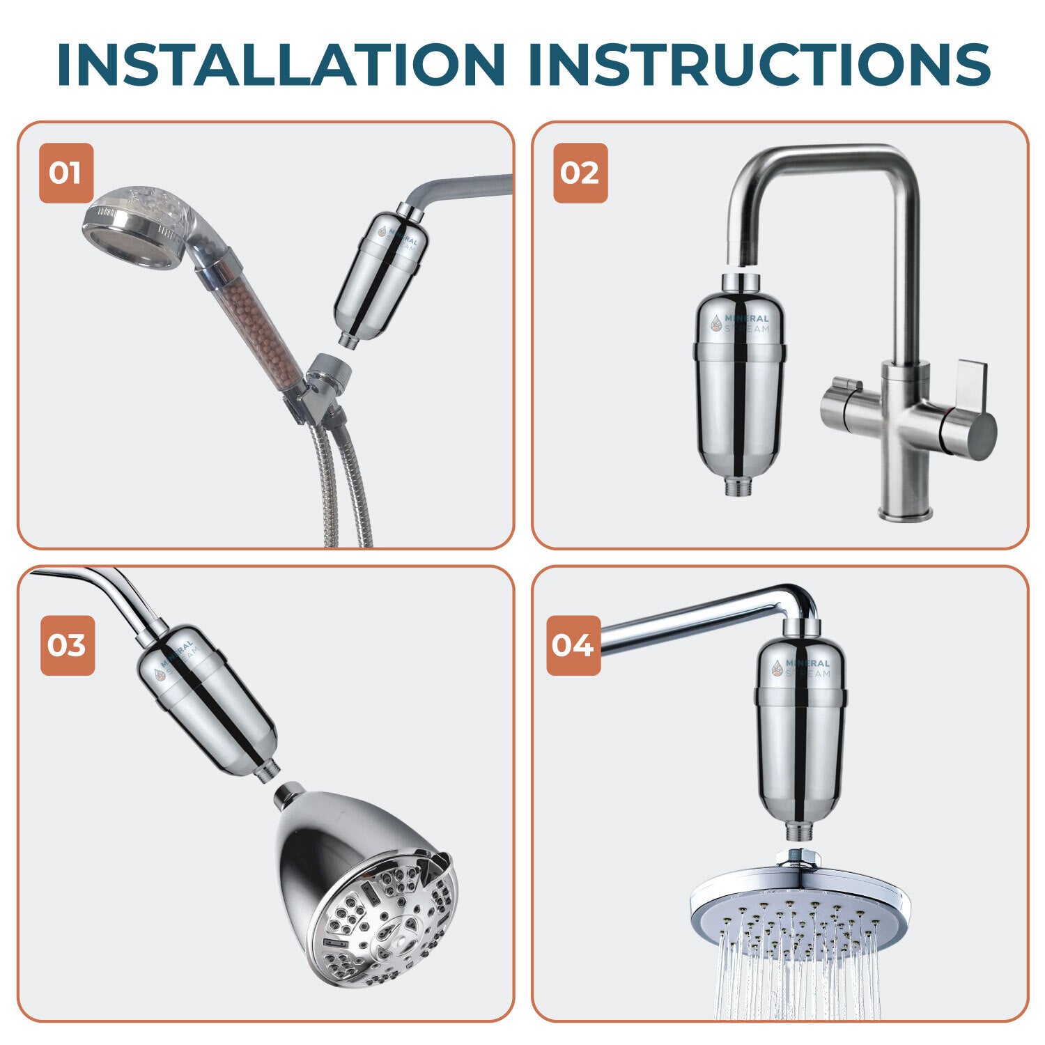 Edistynyt suihkusuodatin kovaa vettä