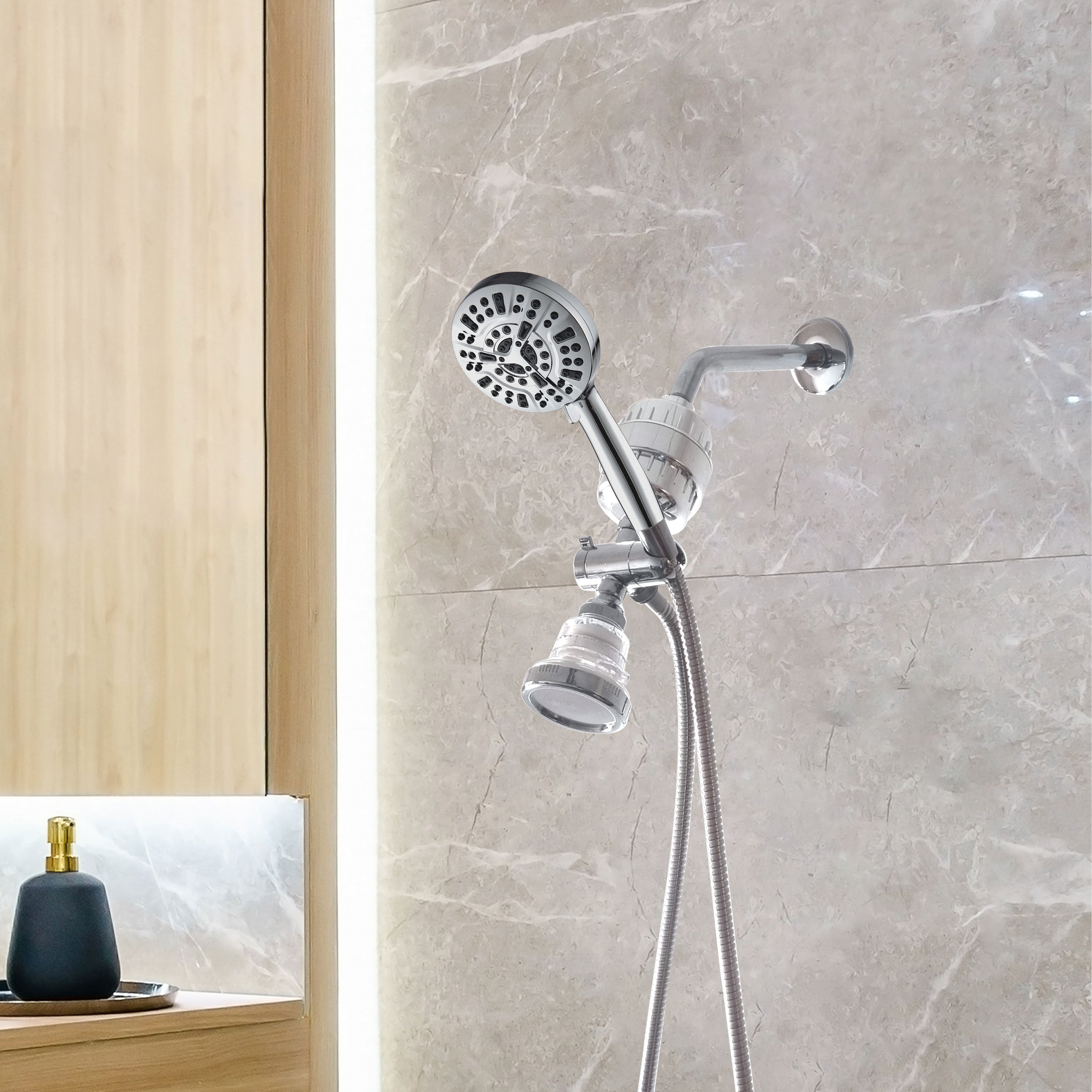 Mineralstream Luxe 10 -moodin korkeapaine suihkupään (suodatettu)