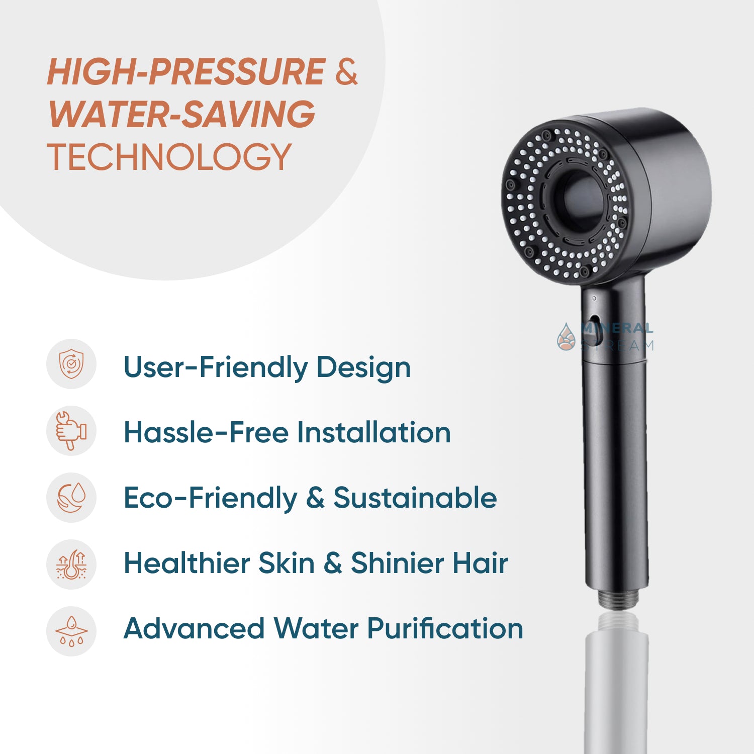 Hey Pure Filtered Complete Shower Kit